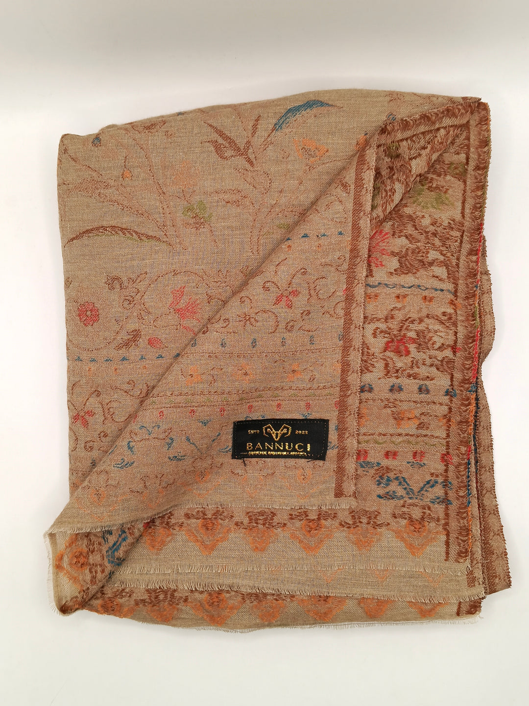 Extremely Soft Pashmina Kani Shawl With Khadi Pattern