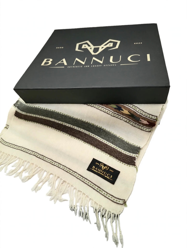 Premium And Soft White Stripped Design muffler