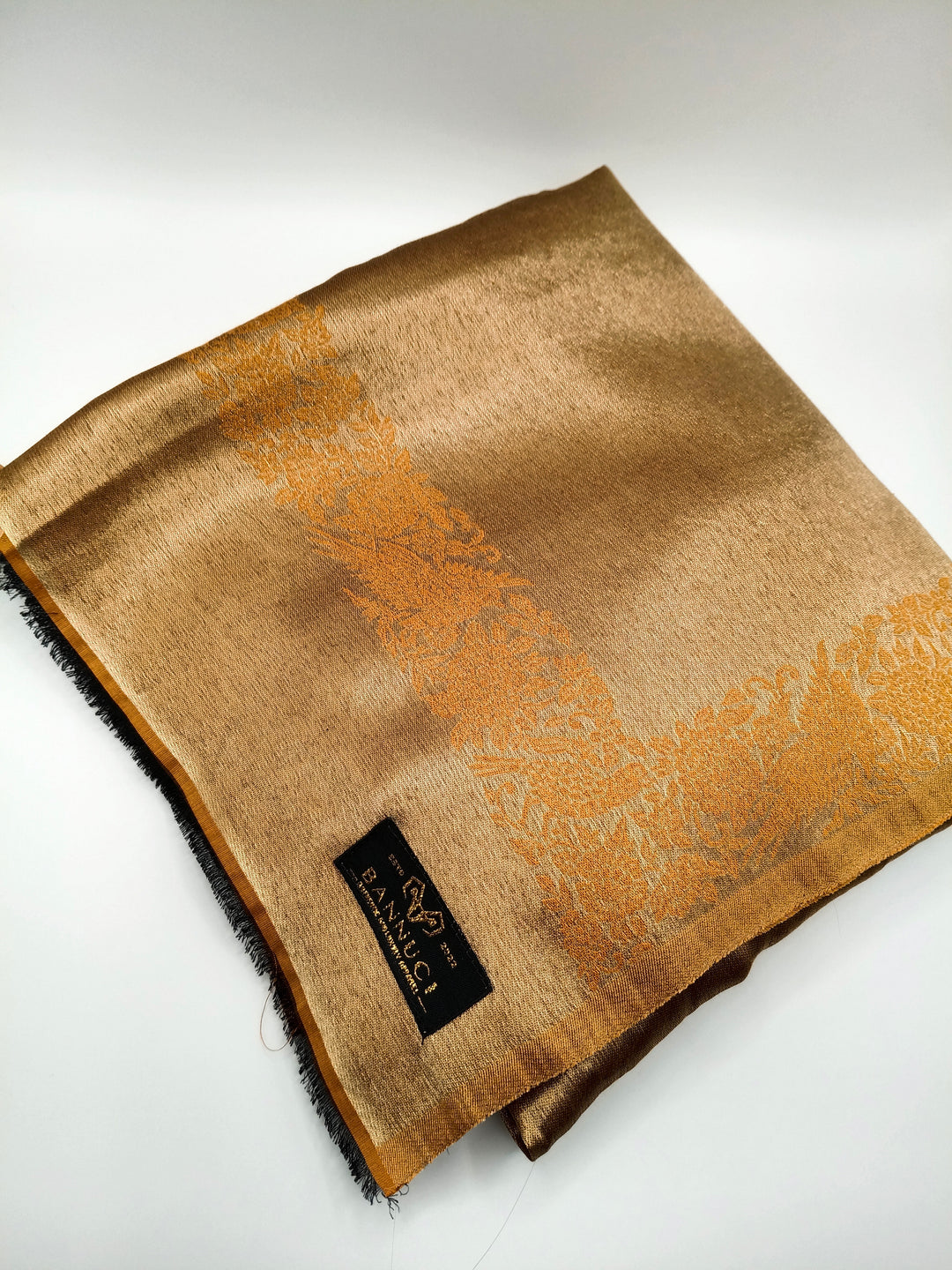 Premium Quality Orange Moonlight Kani Reversible Pashmina Cashmere Shawl