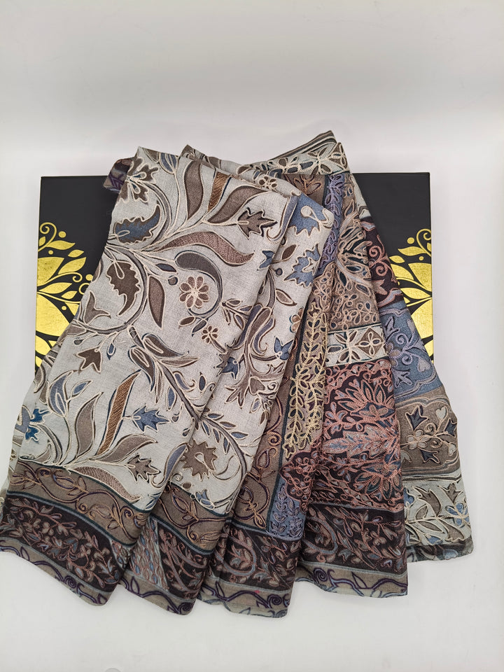 Premium Quality Kalmkar Shawl With Machine Ari Work