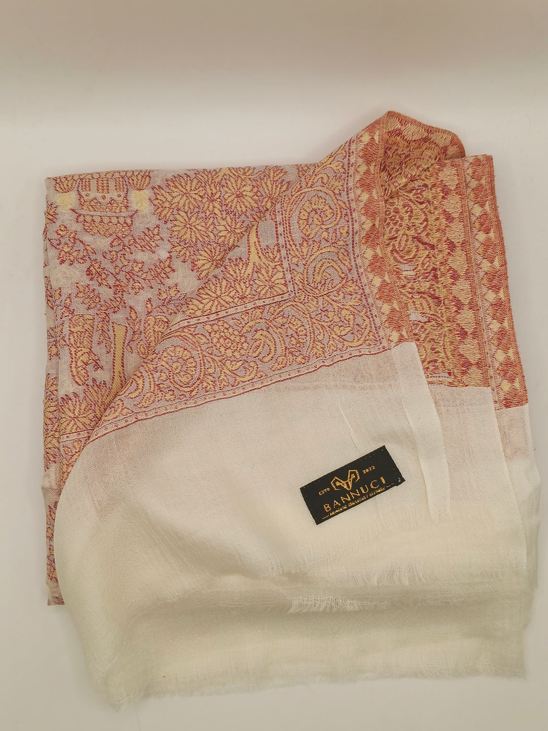 Toosh Kani Shawl With Khadi Pattern