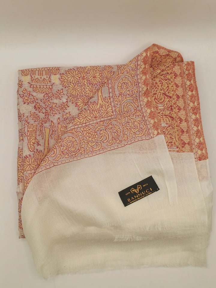 Toosh Kani Shawl With Khadi Pattern