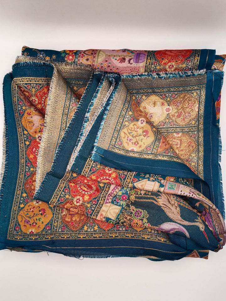 Premium Quality  Multi Mix Color kani Silk Pashmina  Shawl