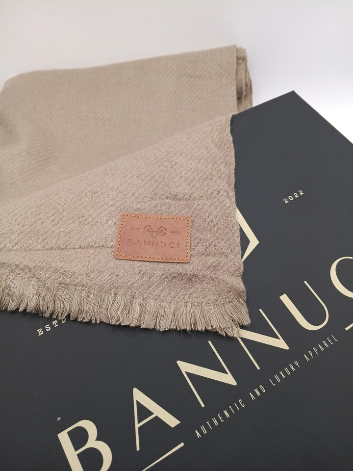 Premium Quality Extremely Soft Clay Colored Pashmina / Cashmere Shawl