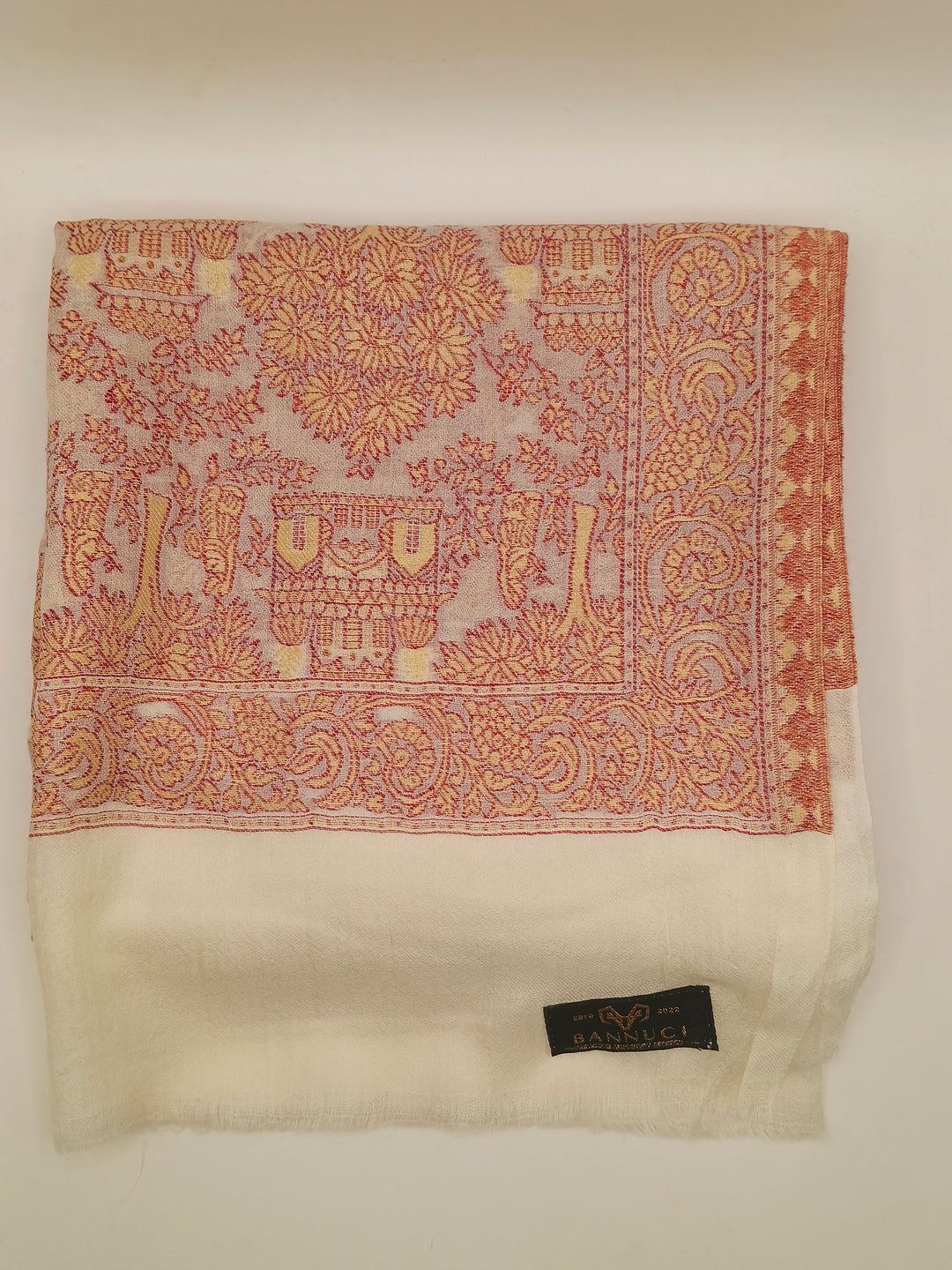 Toosh Kani Shawl With Khadi Pattern