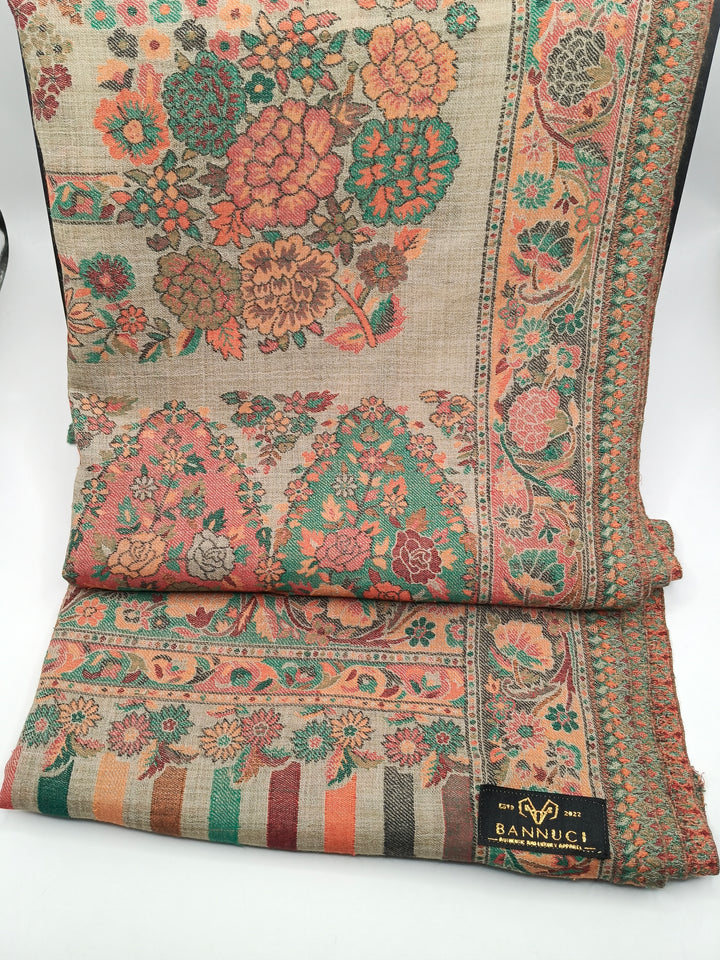 Premium Quality Extremely Soft Multicolor Pashmina Kani Shawl