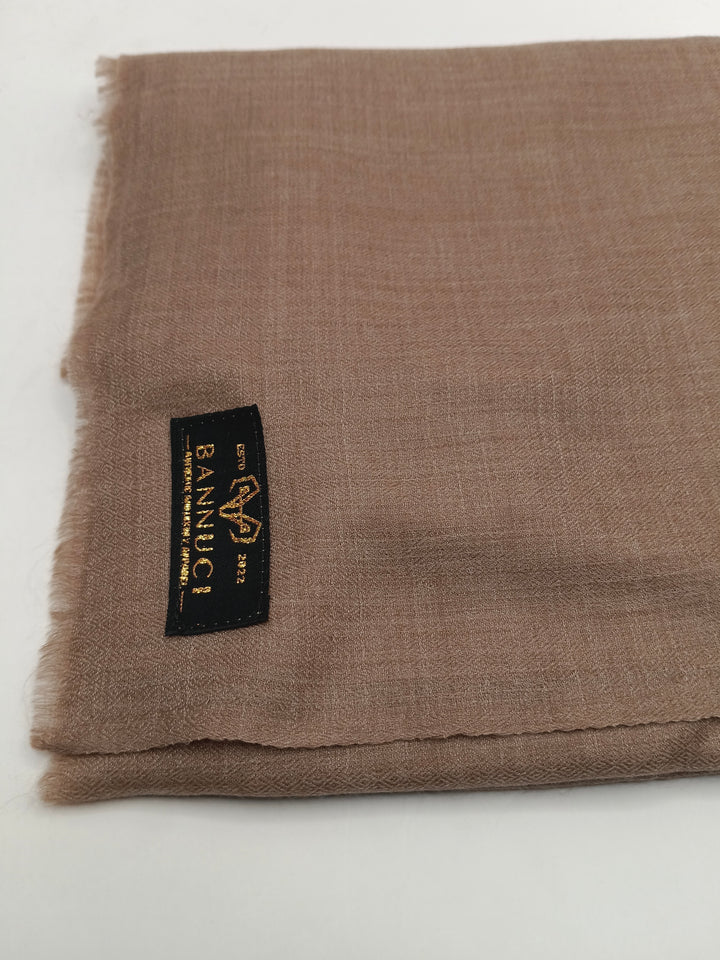 Premium Quality Extremely Soft Pure Toosh Brown Shawl With Chashme Bulbul Design