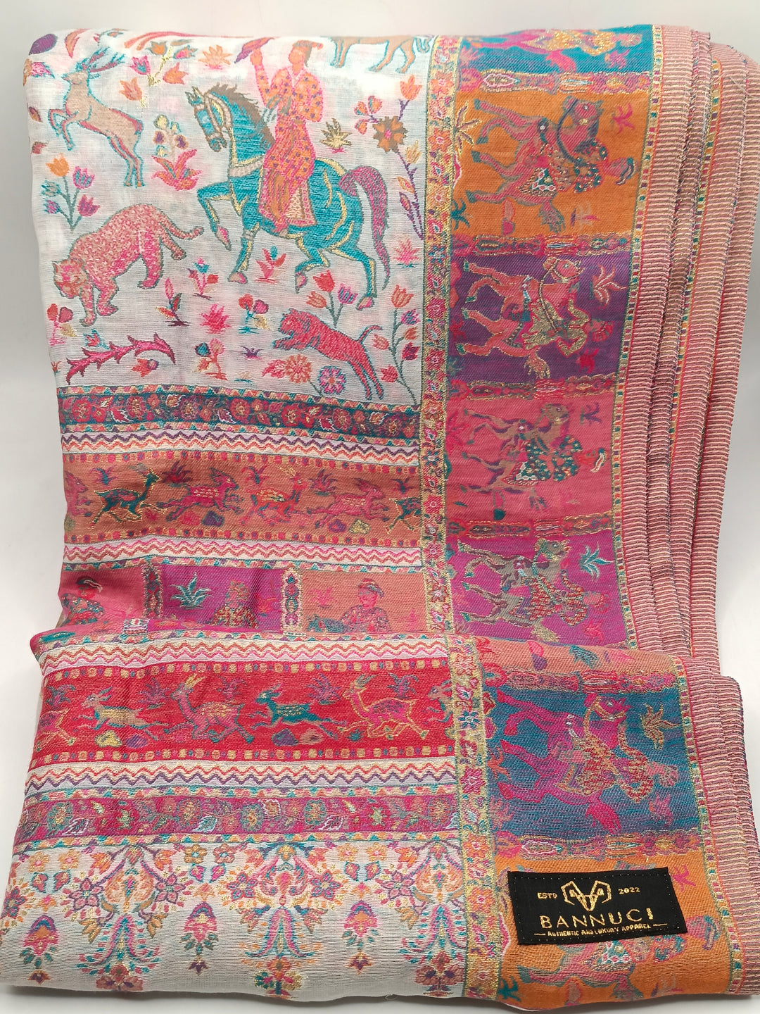 Silk Based Kani Weave Pashmina Cashmere Shawl