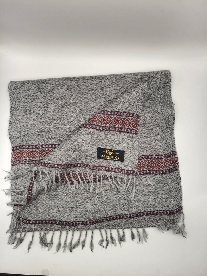 Premium Quality And Extremely Soft Light Grey Stripped Design Muffler