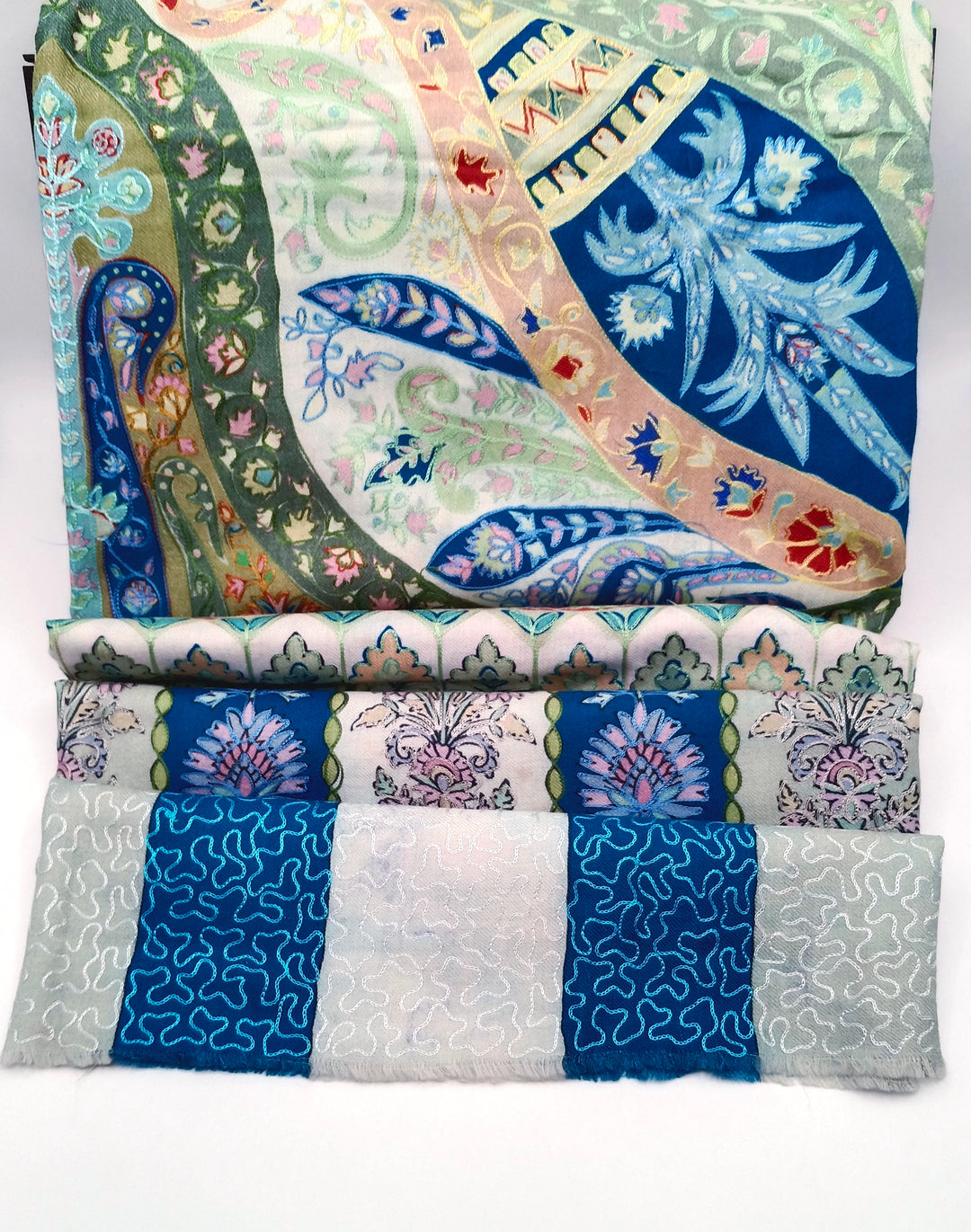 Kalmkar Shawl With Machine Ari Work