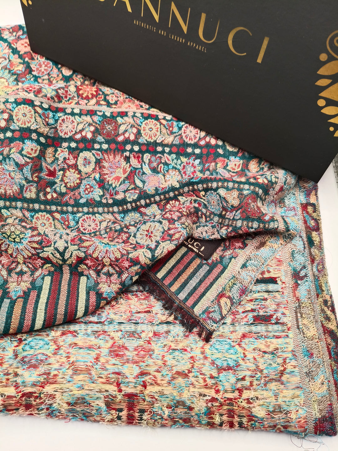 Premium Quality MultiColor Floral Kani Pashmina Cashmere Shawl 2