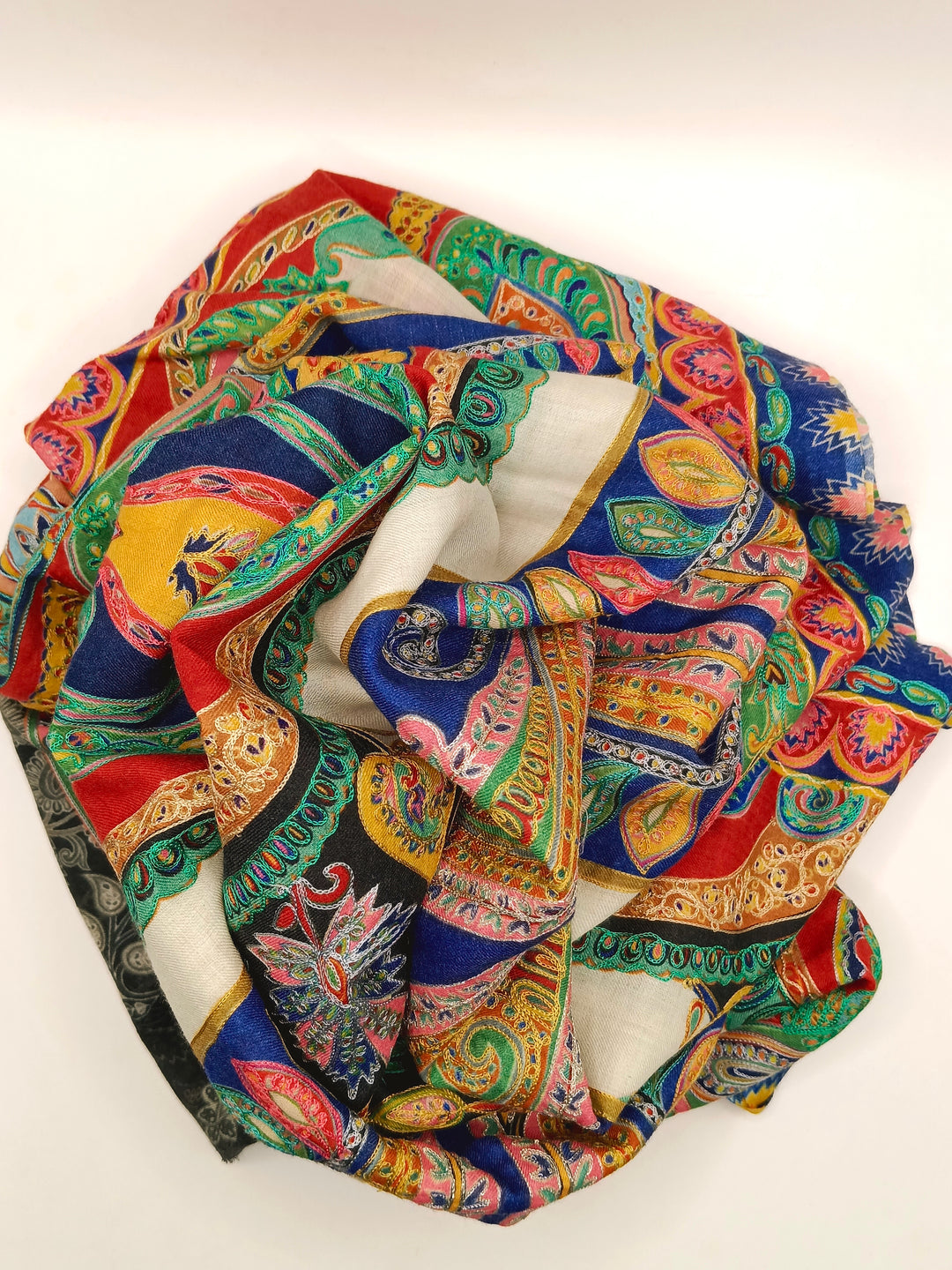Kalmkar Shawl With Machine Ari Work