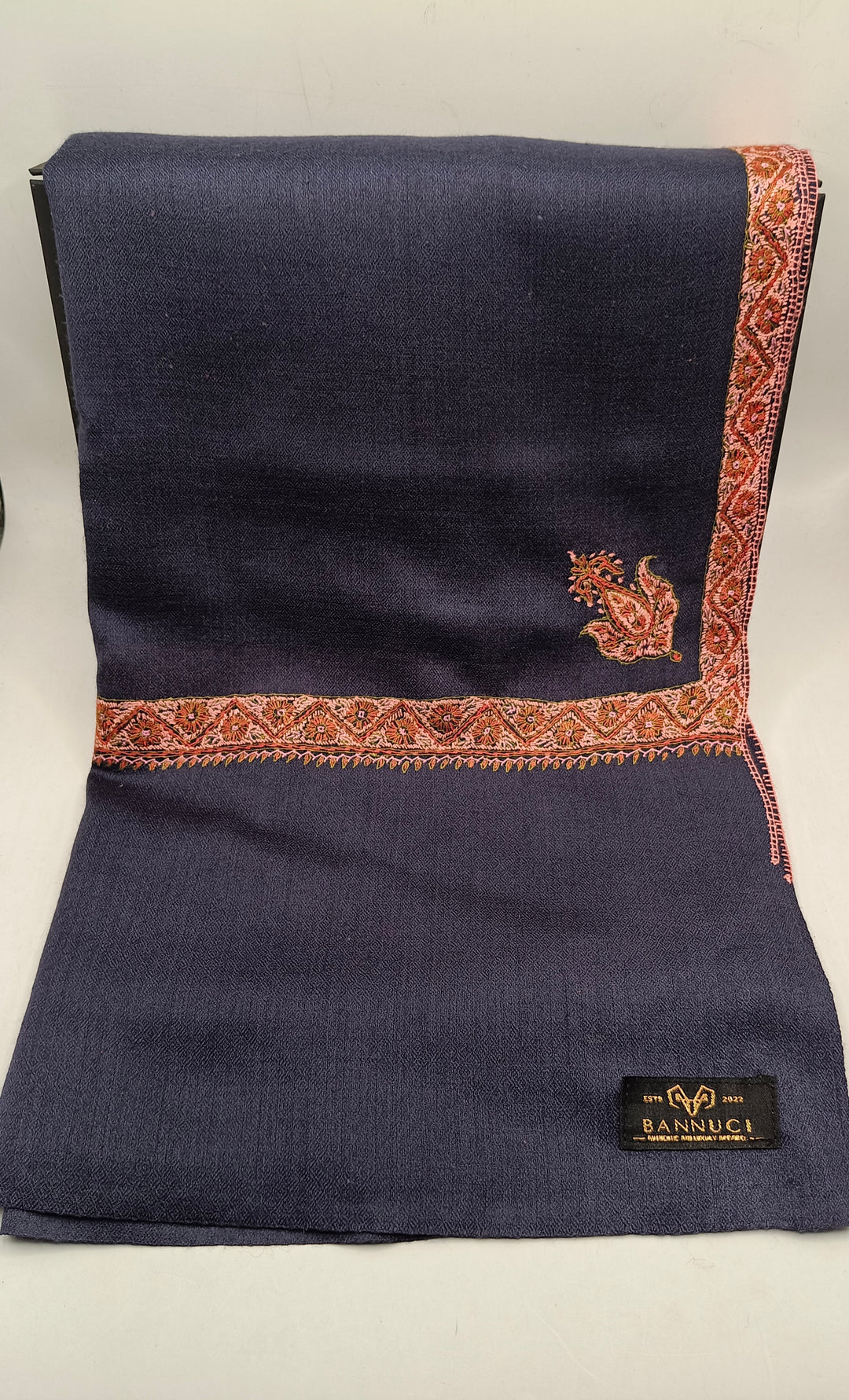 Hand Embroidered Original Toosh Shawl With Border