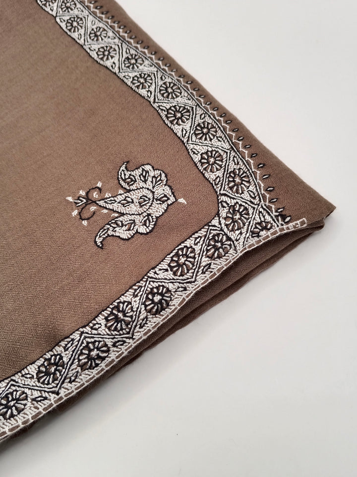 Hand Embroidered Original Toosh Shawl With Border