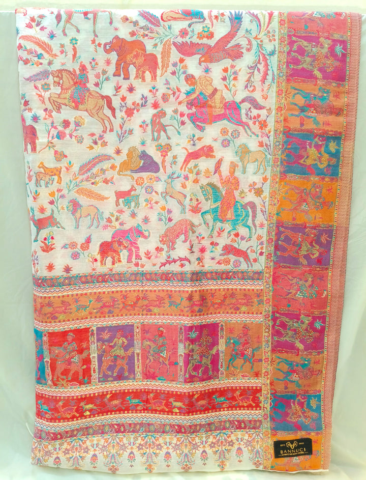 Silk Based Kani Weave Pashmina Cashmere Shawl