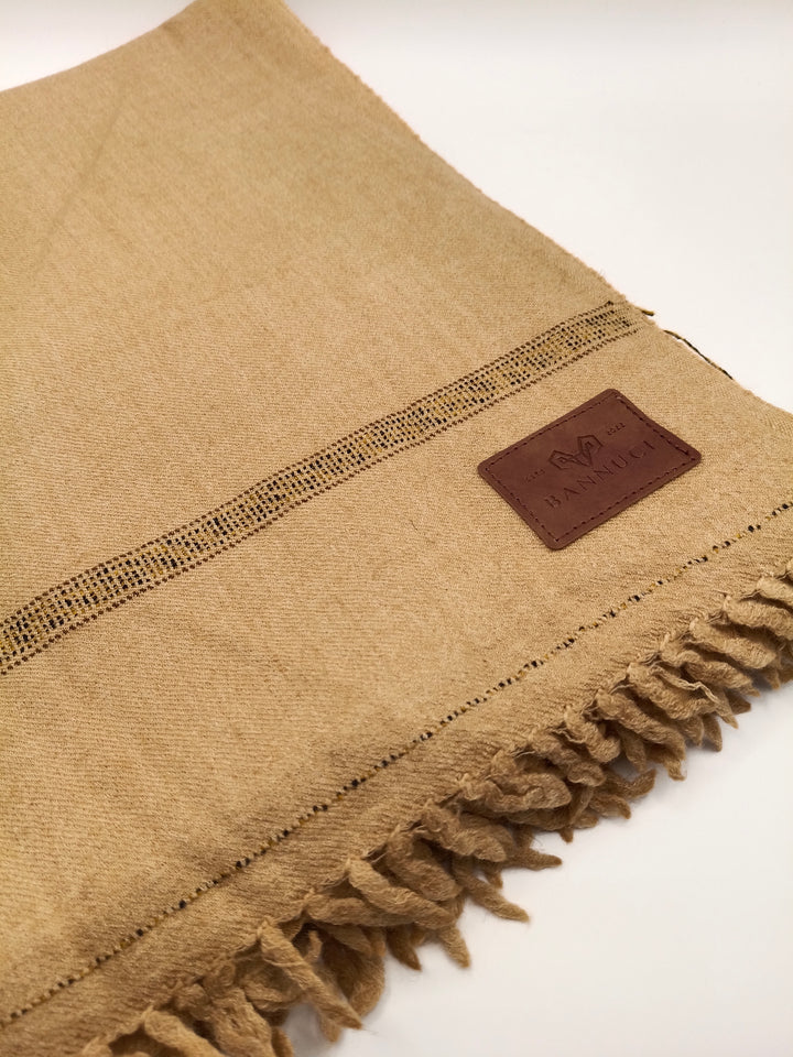 Supreme Quality Gray Pure Angora Rabbit Striped Woolen Shawl