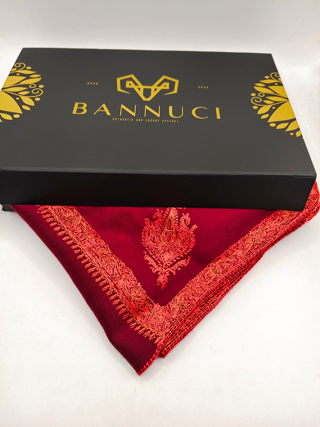 Hand Embroidered Original Toosh Shawl With Border