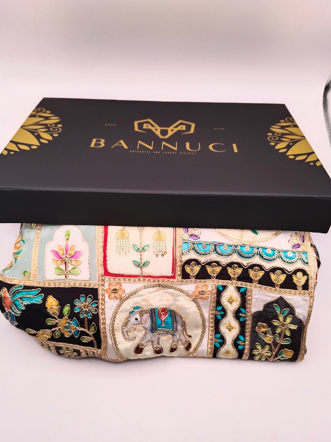 Mehsuri Silk With Hand Embroidery Multi Color Shawl