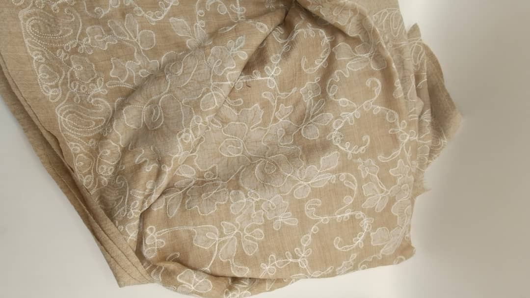 Premium Quality Embroidered Pashmina Cashmere Shawl