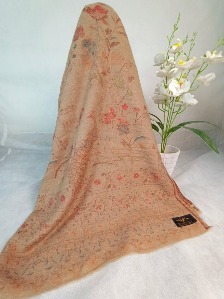 Extremely Soft Pashmina Kani Shawl With Khadi Pattern