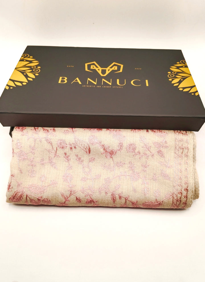Premium Quality Embroidered Pashmina Cashmere Shawl With Ari Work
