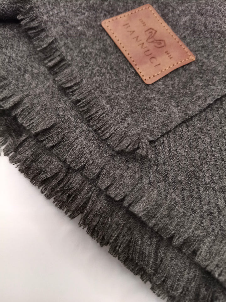 Premium Quality Extremely Soft Dark Gray Pashmina / Cashmere Shawl