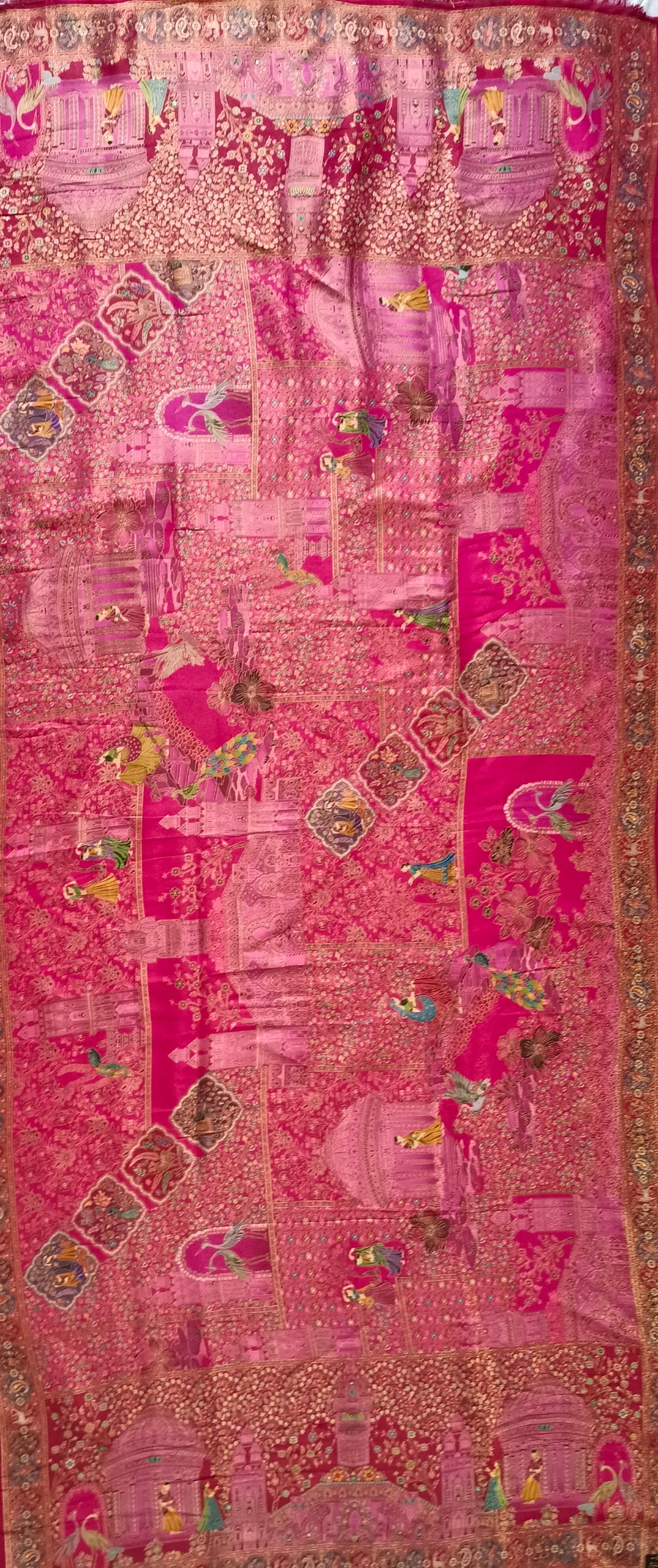 Premium Quality Maroon kani Silk Pashmina  Shawl