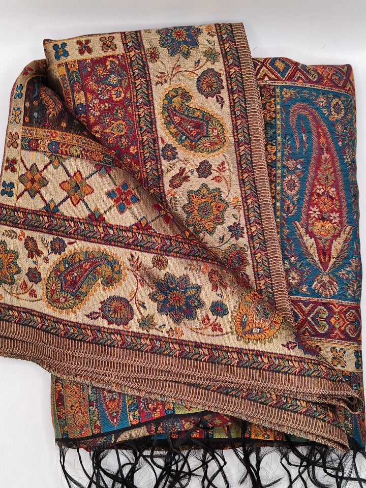 Premium Quality Moonlight Mix Multi Color  kani Pashmina  Shawl