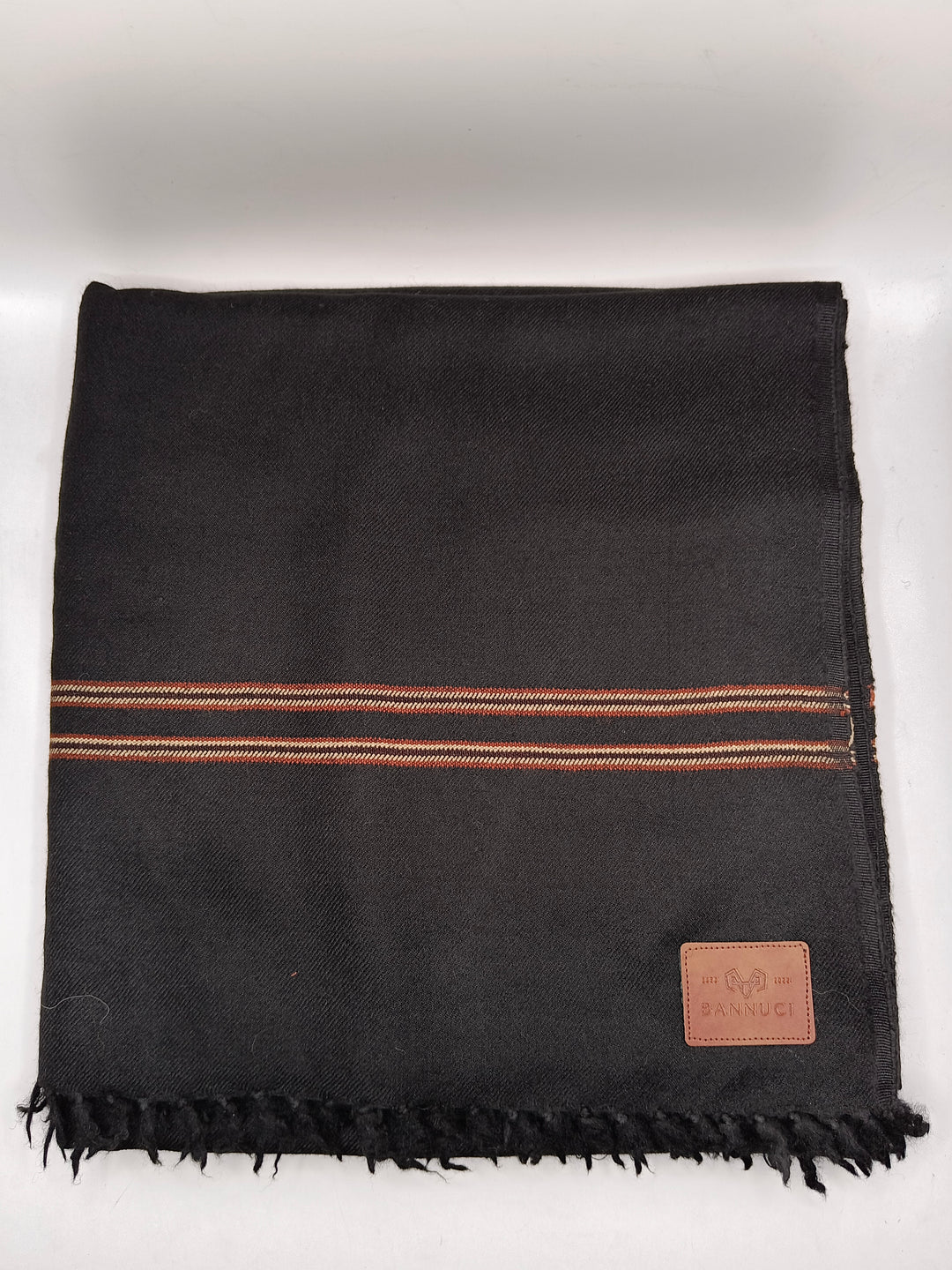 Premium Quality Multi Color Striped Double Fiber 72 Black Woolen Shawl