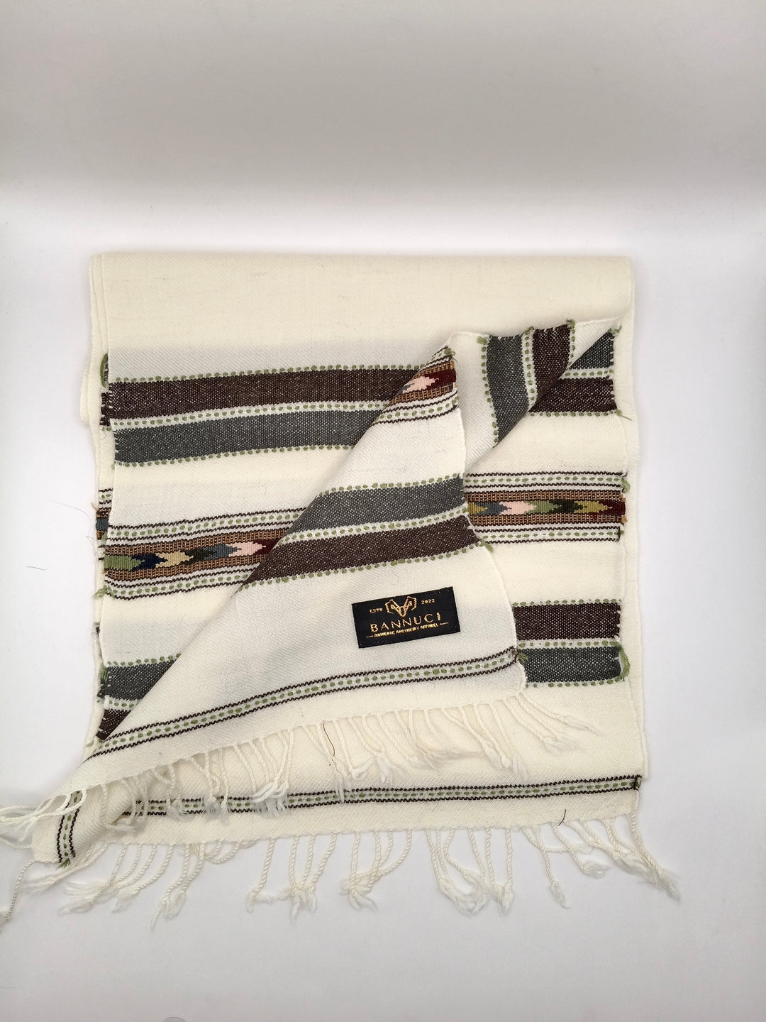 Premium And Soft White Stripped Design muffler
