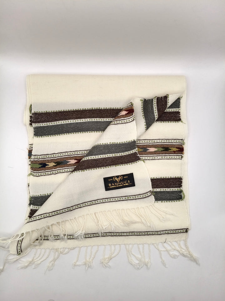 Premium And Soft White Stripped Design muffler