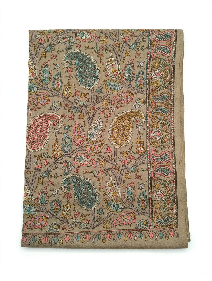 Premium Quality Multicolor Full Jaal Jama Sozni Embroidery Pashmina Shawl