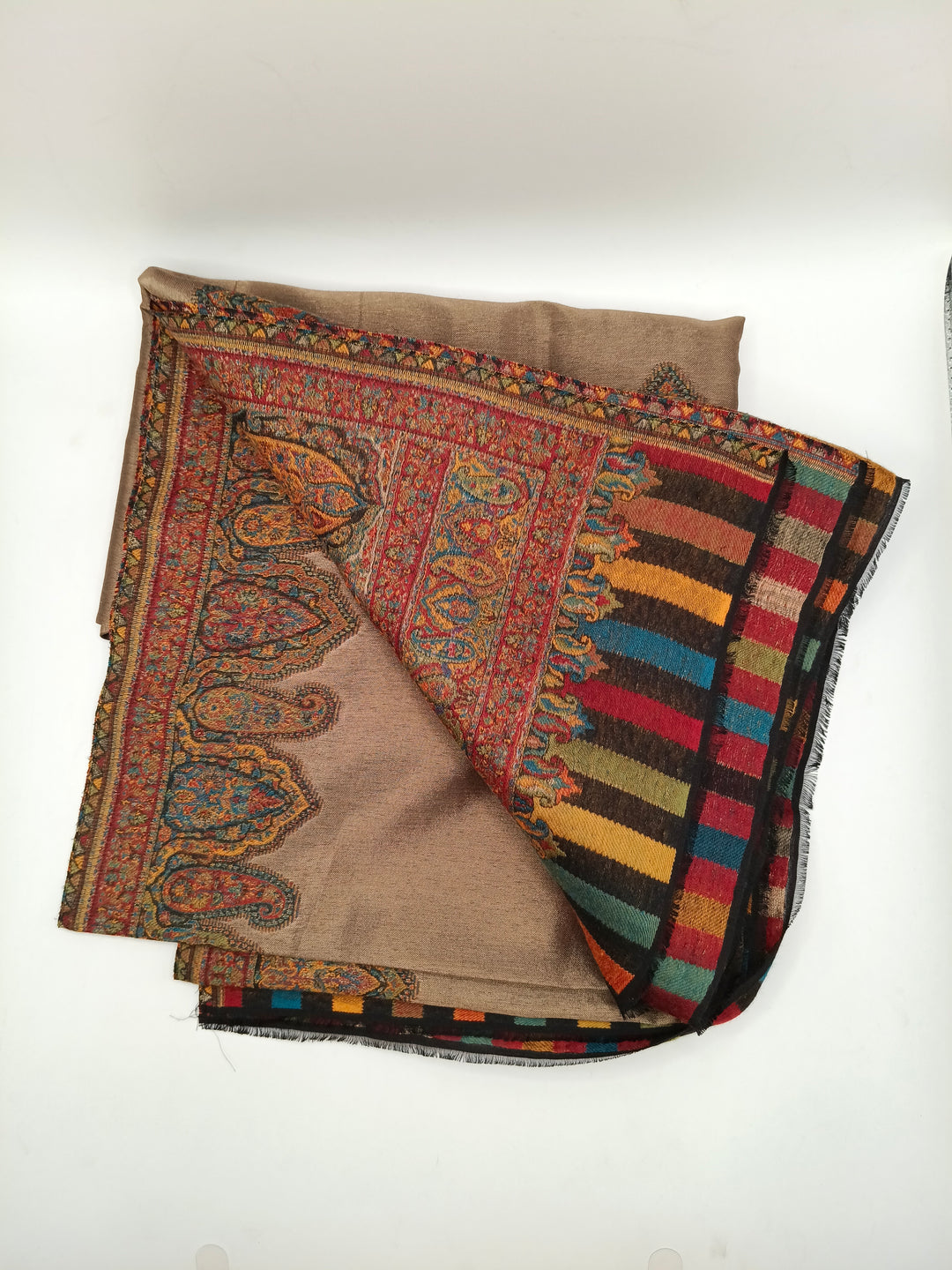 Premium Quality Moonlight Mix Multi Color And Reversible kani Silk Pashmina  Shawl