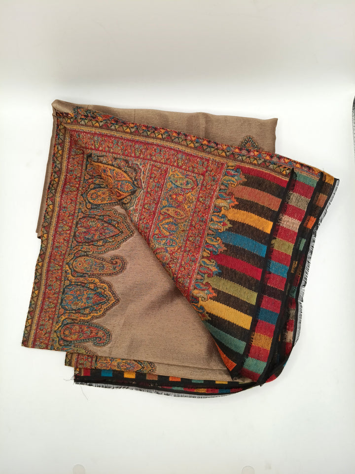 Premium Quality Moonlight Mix Multi Color And Reversible kani Silk Pashmina  Shawl