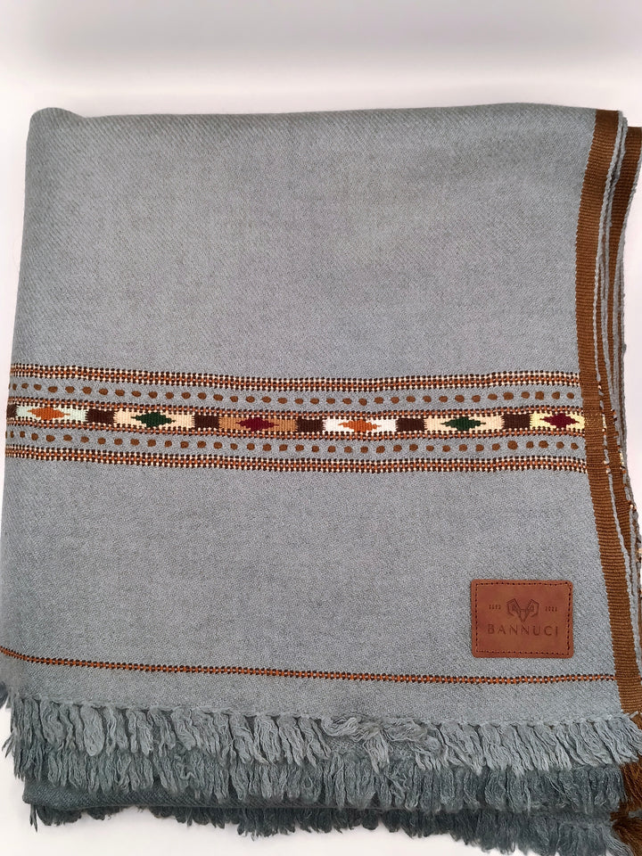 Premium Quality Light Blue Pure/High Grade 48 Fiber Shawl