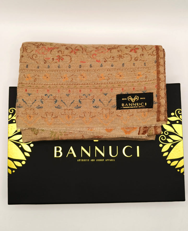 Extremely Soft Pashmina Kani Shawl With Khadi Pattern