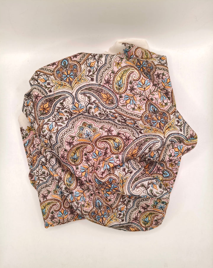 Premium Quality Extremely Soft  Embriodered Sozni Sui Jama Pashmina Shawl
