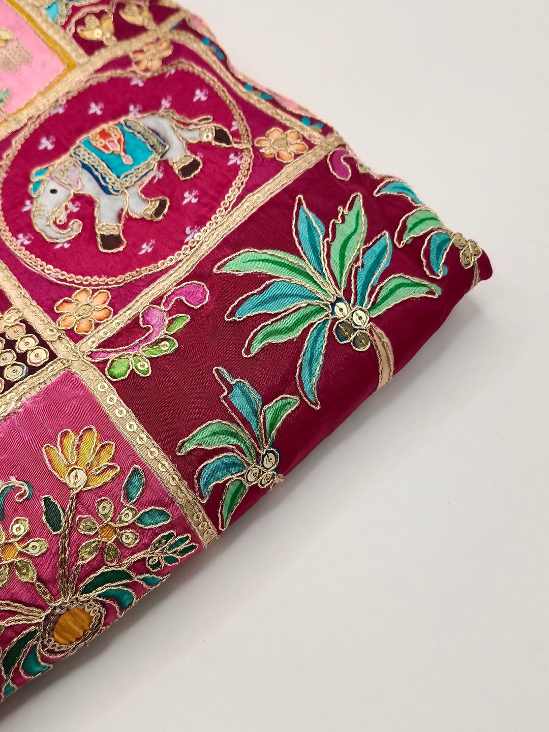 Maheshwari Silk With Hand Embroidery Multi Color Shawl