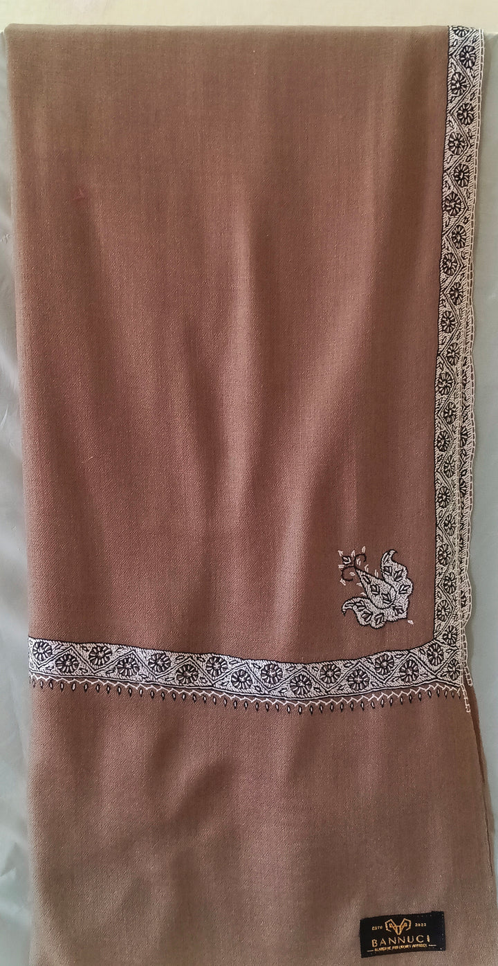 Hand Embroidered Original Toosh Shawl With Border