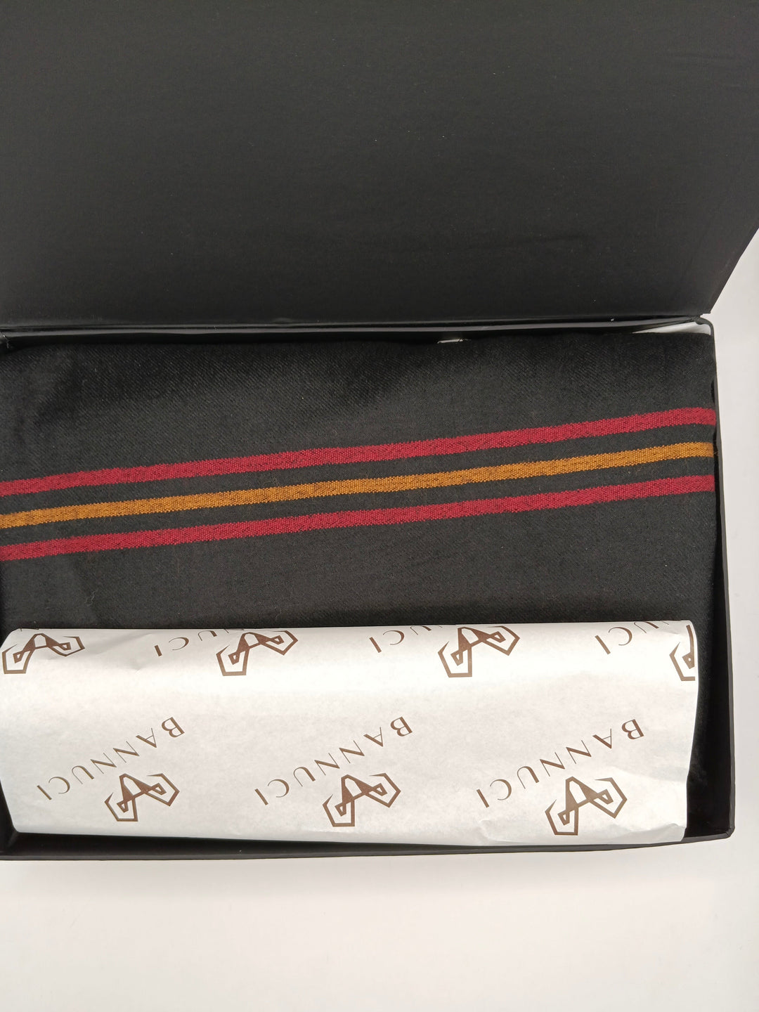 Premium Quality Multi Color Striped Double Fiber 72 Black Woolen Shawl