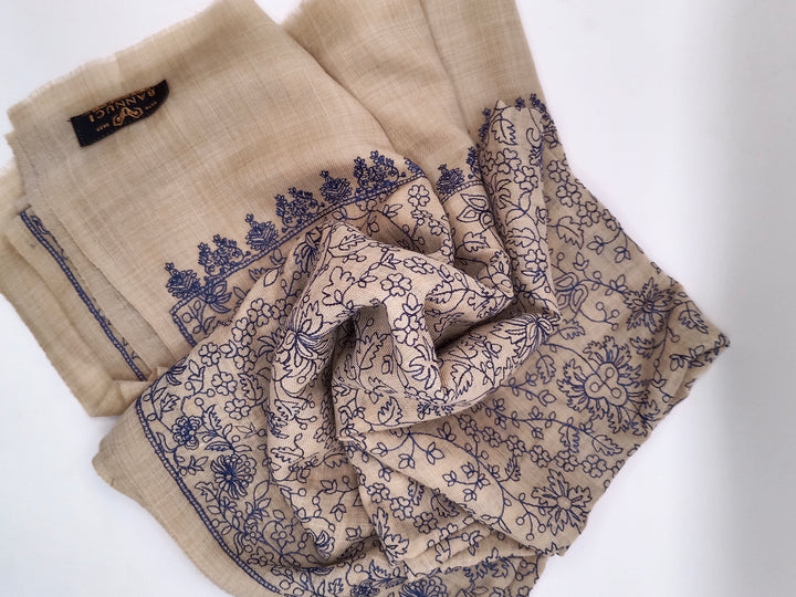 Premium Quality  Embroidered Pashmina Cashmere Shawl