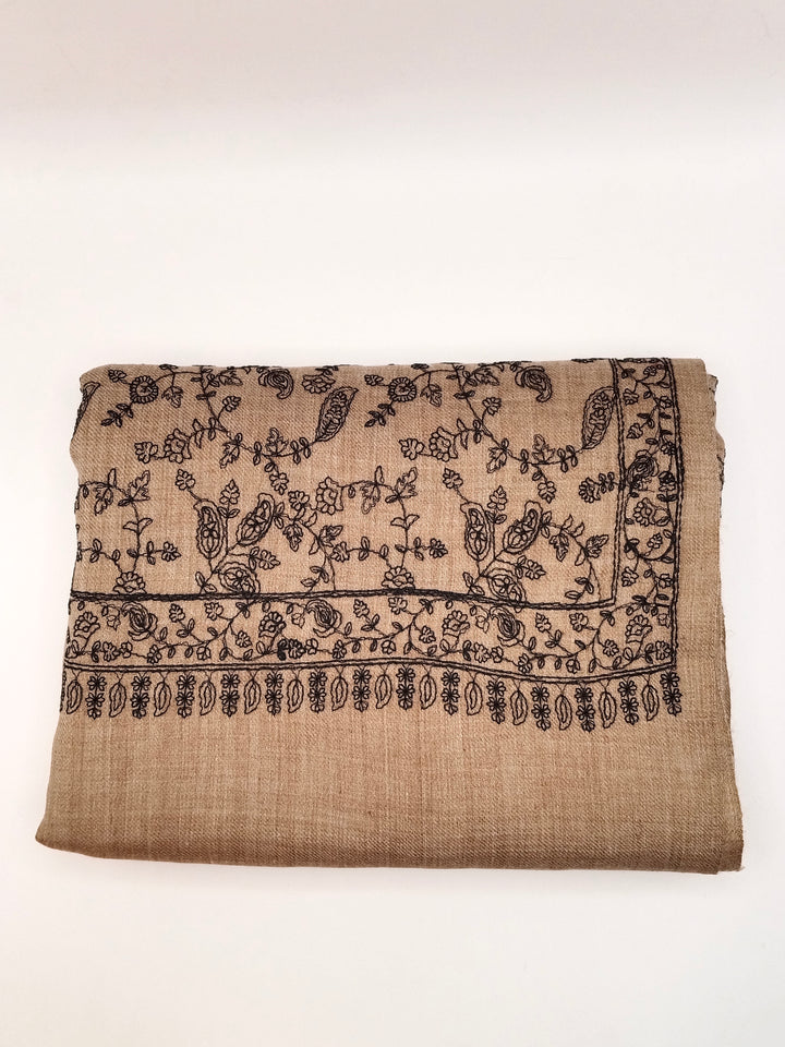 Premium Quality  Embroidered Pashmina Cashmere Shawl