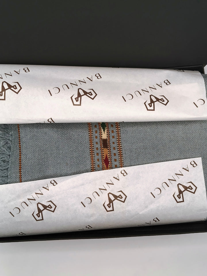 Premium Quality Light Blue Pure/High Grade 48 Fiber Shawl