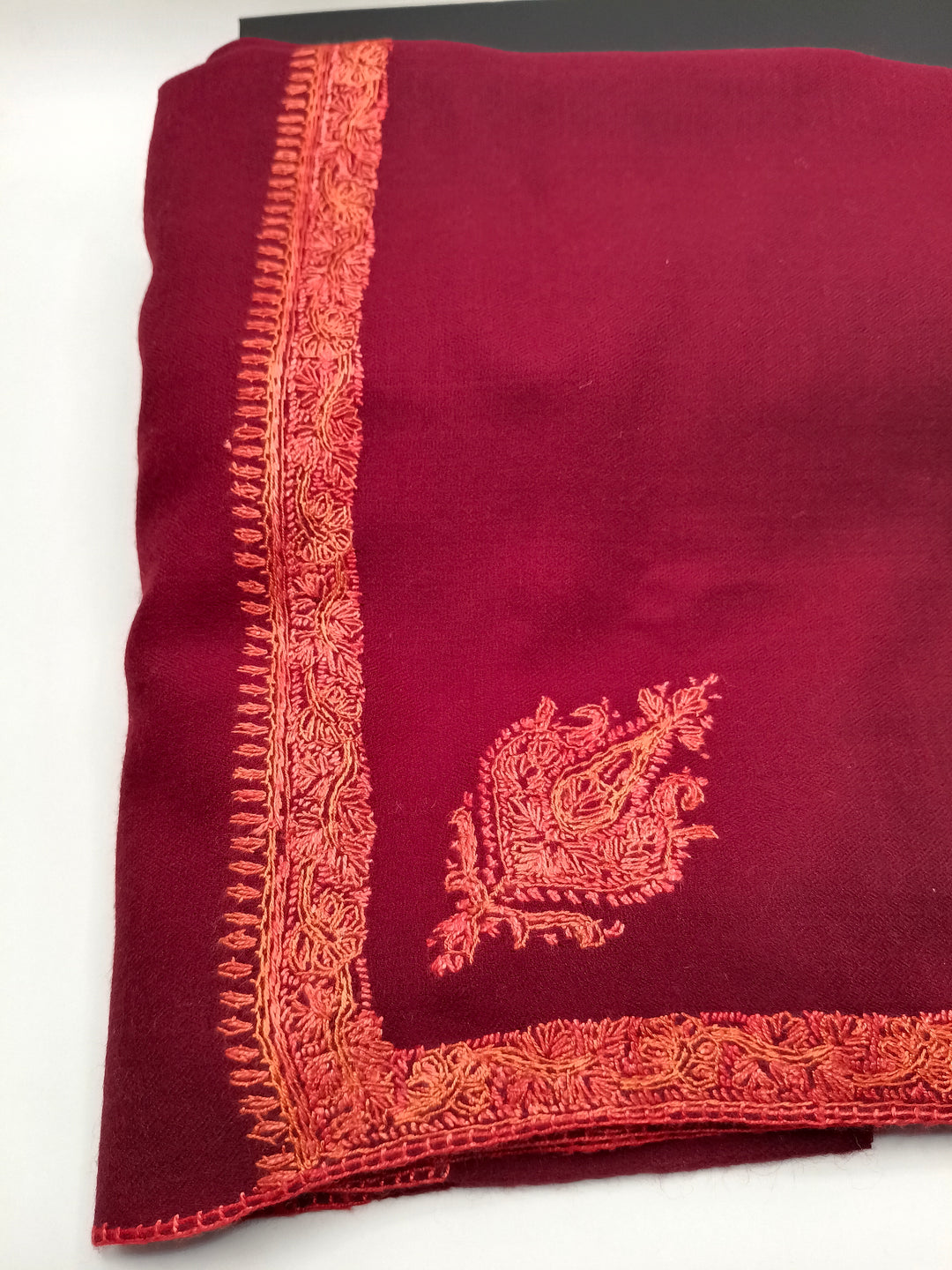 Hand Embroidered Original Toosh Shawl With Border