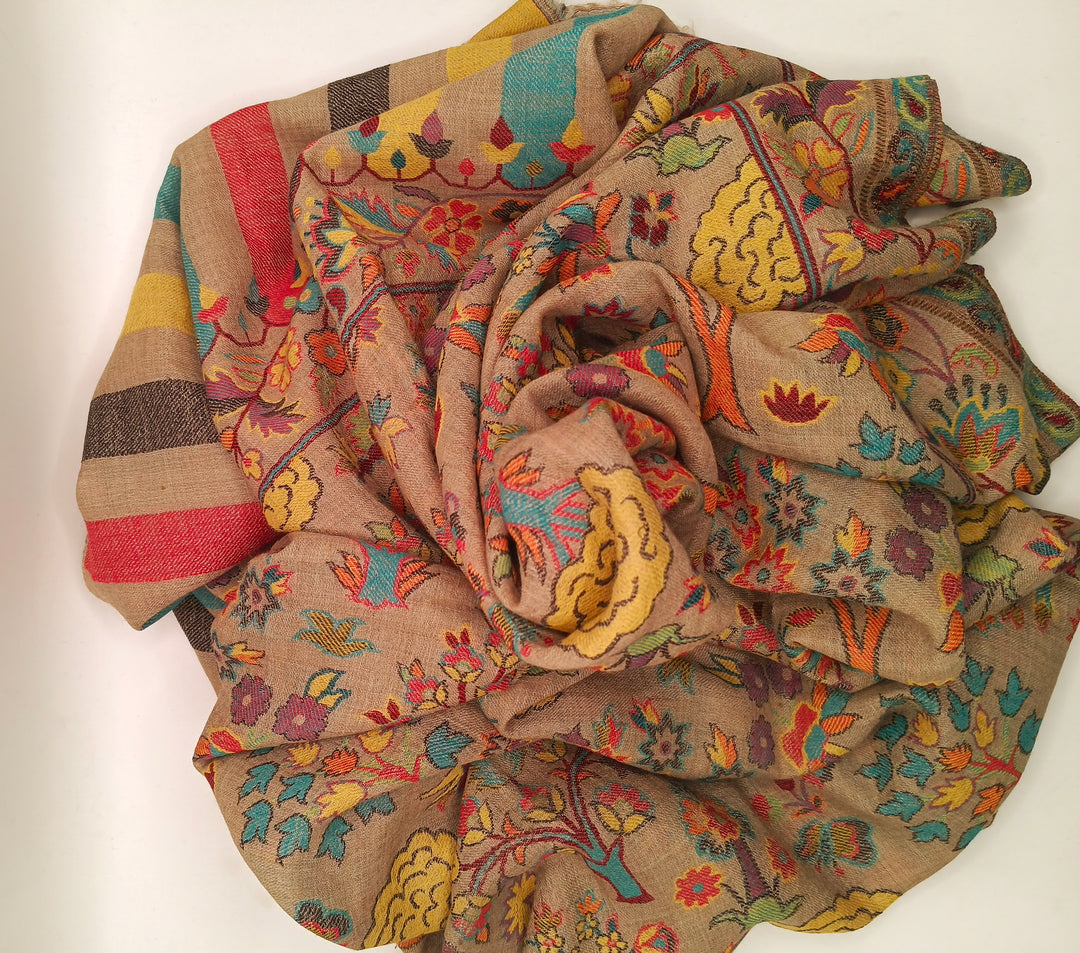 Premium Quality Extremely Soft kani Pashmina Cashmere Shawl