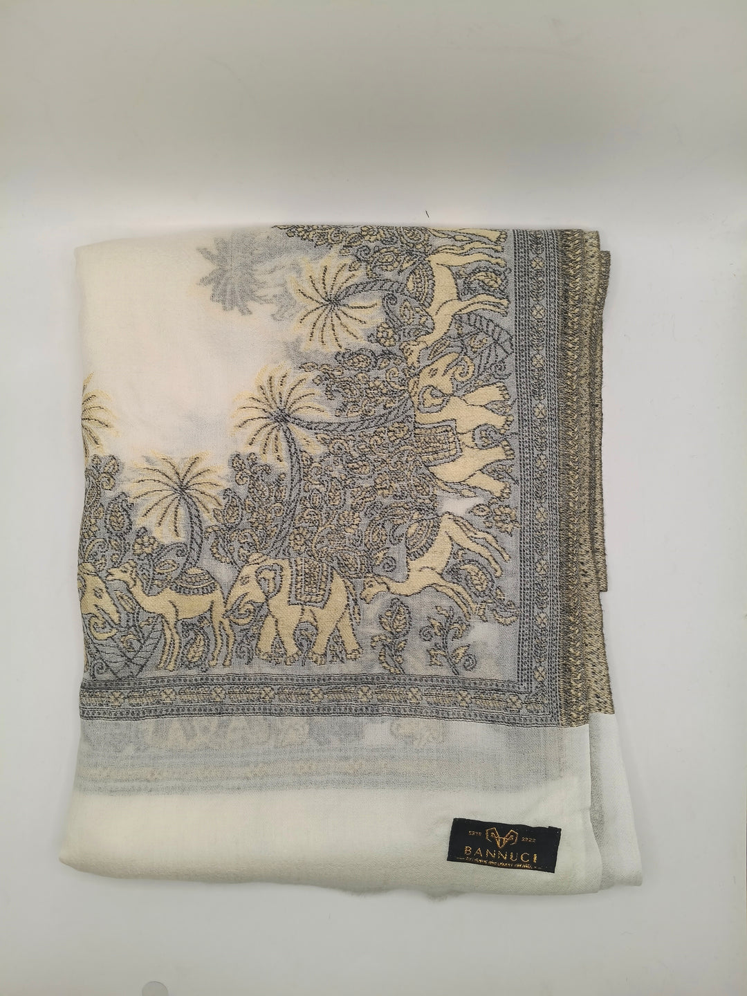 Toosh Kani Shawl With Khadi Pattern