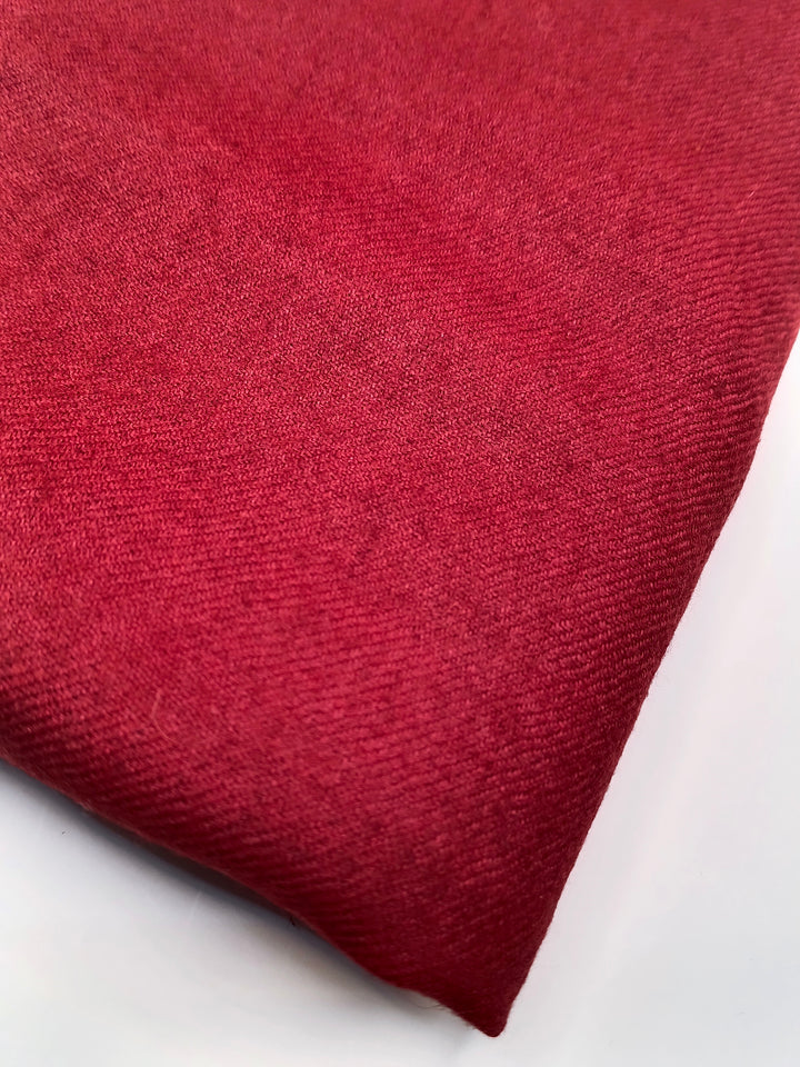 Premium Quality Striped Single 72 Fiber Maroon Woolen Shawl