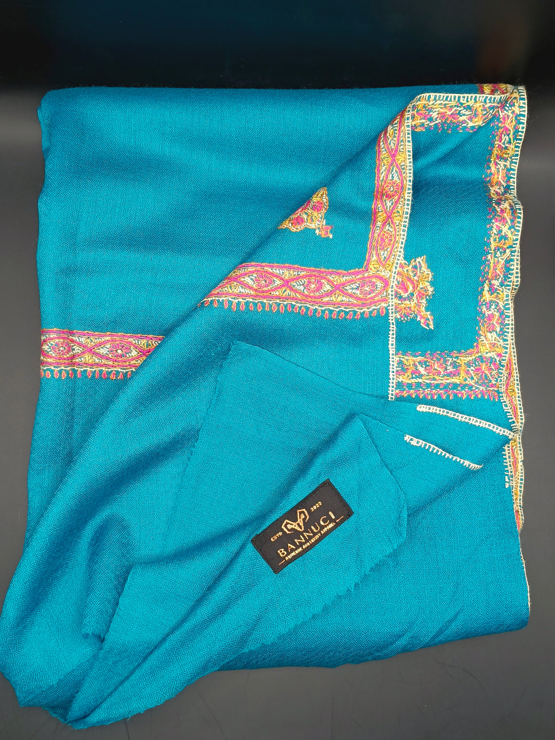 Hand Embroidered Original Toosh Shawl With Border