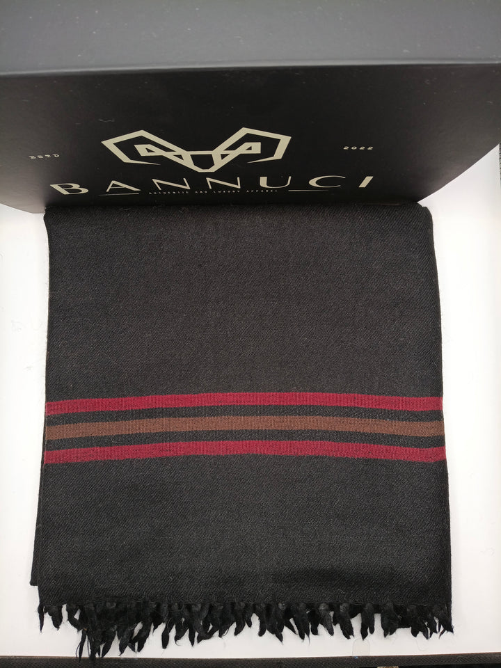 Premium Quality Stripped Black Pure/High Grade 48 Fiber Shawl