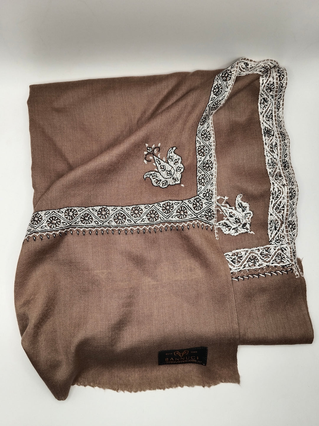 Hand Embroidered Original Toosh Shawl With Border